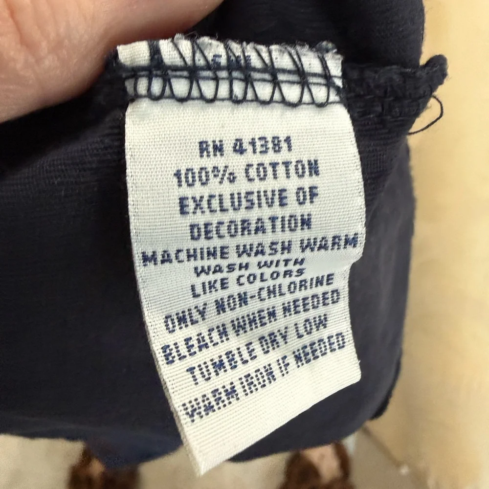 Polo Ralph Lauren XXL Long‎ Sleeve Navy Blue Cotton Tee